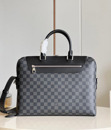 Top Quality Porte Documents Jour Business Bag Damier Graphite For Men, Bags, Shoulder And Crossbody Bags 14.6in/37cm Top Quality N48260