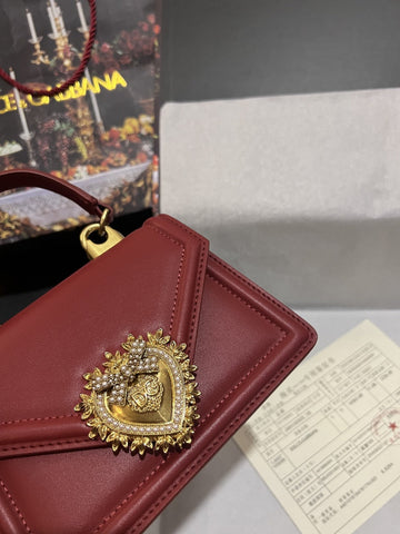 Top Quality Small Devotion Bag In Plain Burgundy For Women 7.5in/19cm Top Quality