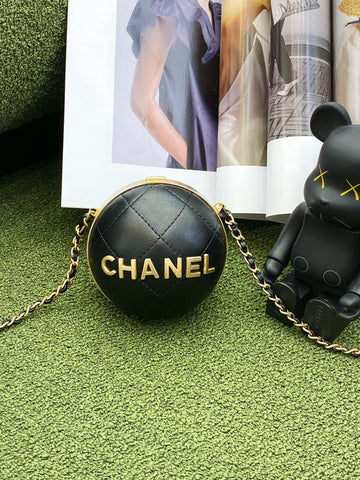CHL Ball Bag Black and Gold Chain Bag For Women 23.5cm/95in