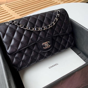 CHL Classic Handbag Silver Hardware BlackÂ For Women, Women’s Bags, Shoulder And Crossbody Bags 10in/26cm A01112