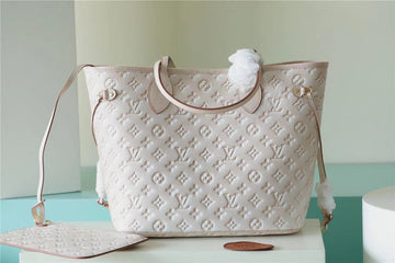 Top Quality Neverfull MM Monogram Empreinte Pale Beige For Women,  Shoulder and Crossbody Bags 12.2in/31cm Top Quality M46231
