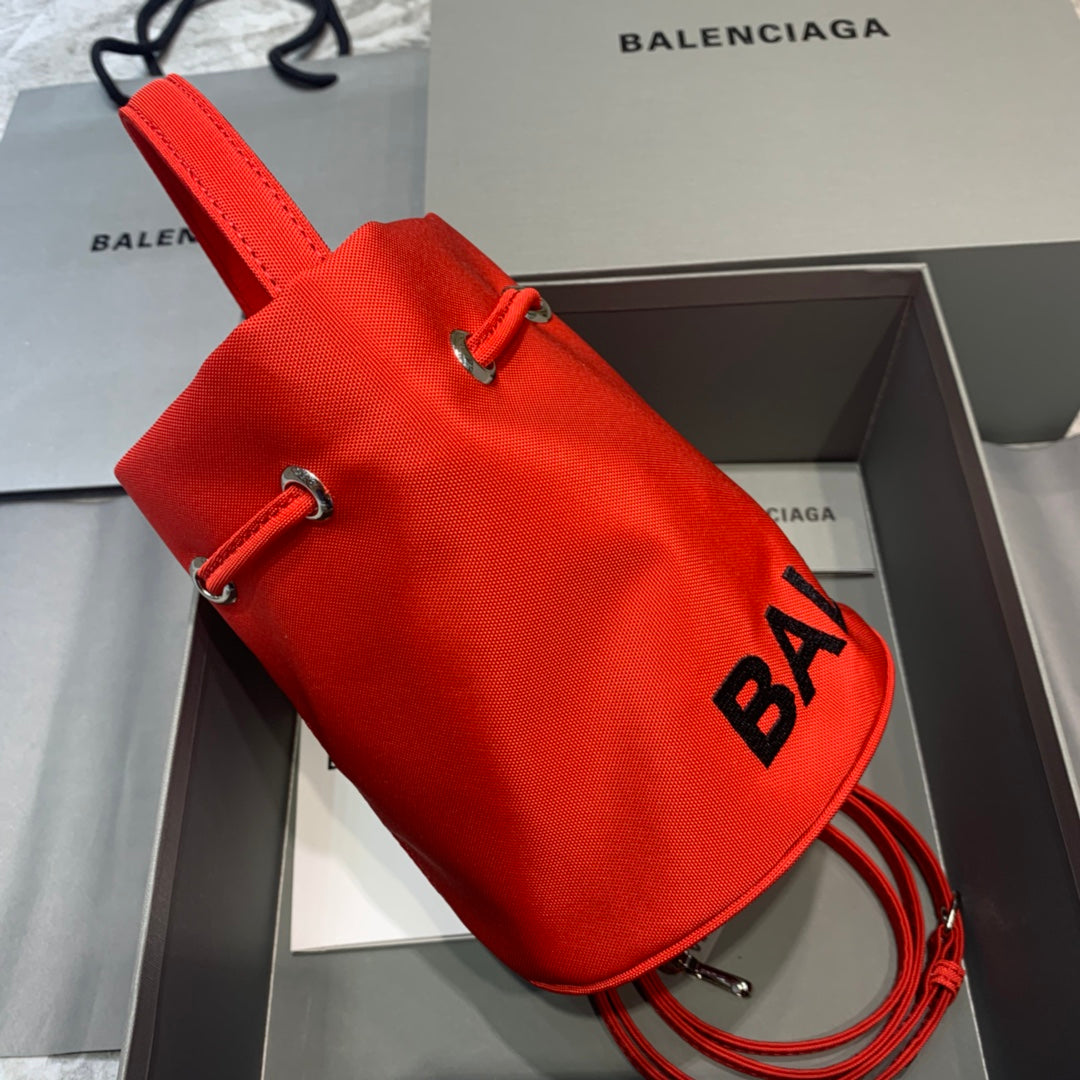 Balen Le Cagole MeTop Qualityum Bucket Bag In Red, For Women,  Bags 11.8in/30cm