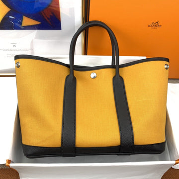 Top Quality Garden Party 36 Canvas Tote Bag Yellow/Black For Women, WomenÂs Handbags, Shoulder Bags 14.2in/36cm