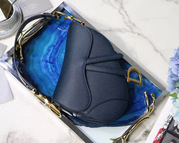 Top Quality Saddle Shoulder Bag Blue For Women 7in/17cm CD
