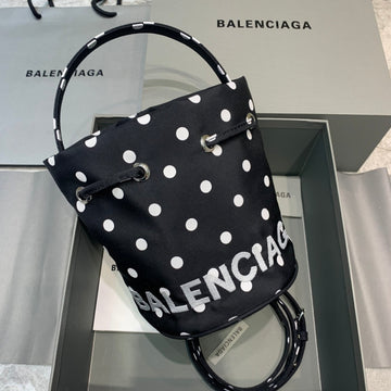 Balen Le Cagole MeTop Qualityum Bucket Bag In Black, For Women,  Bags 11.8in/30cm