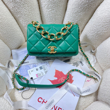 CHL Top Qualityap Bag Gold Hardware Green For Women Handbags, Shoulder Bags 7.9in/20cm AS3366