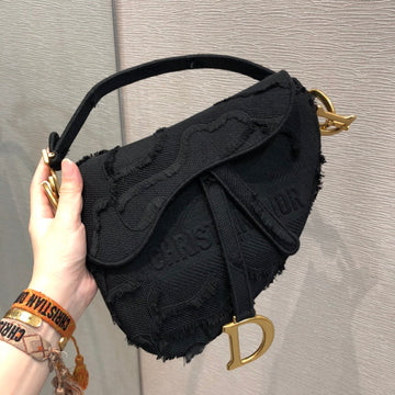 Top Quality Saddle Bag Black For Women 10in/26cm CD