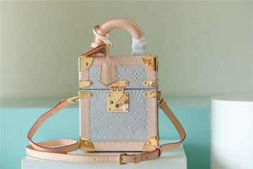 Top Quality The Camera Box Monogram Empreinte By Nicolas Ghesquiere Light Blue/Light Pink For Women,  Shoulder And Crossbody Bags 6.3in/16cm Top Quality