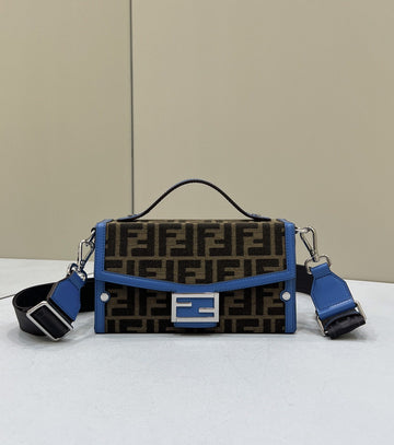 Top QualityTop Quality Mon Baguette Soft Trunk Brown and Blue Bag For Woman 21.5cm/8.5in
