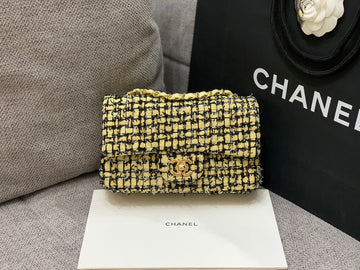 CHLMini Yellow Tweed Top Qualityap Bag For Women 20cm/7.5in
