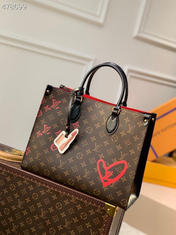 Top Quality Onthego MM Fall In Love Monogram Canvas For Women, WomenÂs Handbags, Shoulder Bags 13.8in/35cm Top Quality M45888