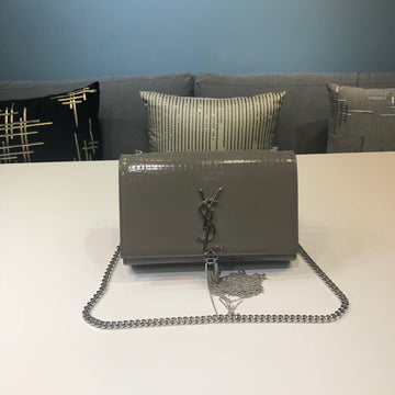 YSSL Kate Small Chain Bag With Tassel In Embossed Green For Women 7.8in/20cm YSLÂ 