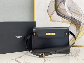 YSSL Manhattan Shoulder Bag In Box Black For Women 11in/29cm YSL 5792710SX0W1000
