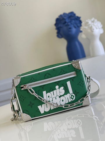 Top Quality Mini Soft Trunk  Monogram Canvas Green By Virgil Abloh For Fall-Winter, Handbags, Shoulder And Crossbody Bags 7.3in/18.5cm Top Quality M80816