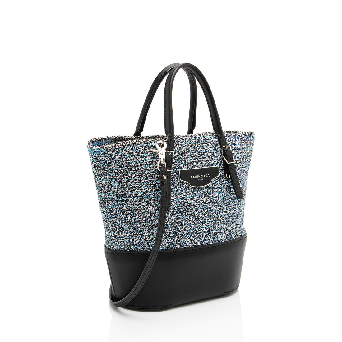 Balenciaga Tweed Leather Cabas Tote