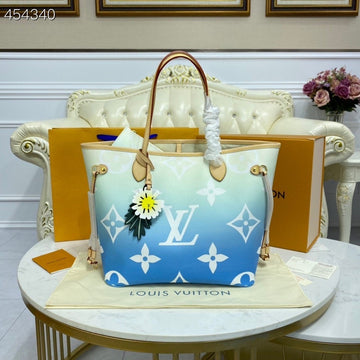 Top Quality Neverfull MM Tote Bag Monogram Giant Canvas Blue For Women,  Shoulder Bags 12.2in/31cm Top Quality M45678