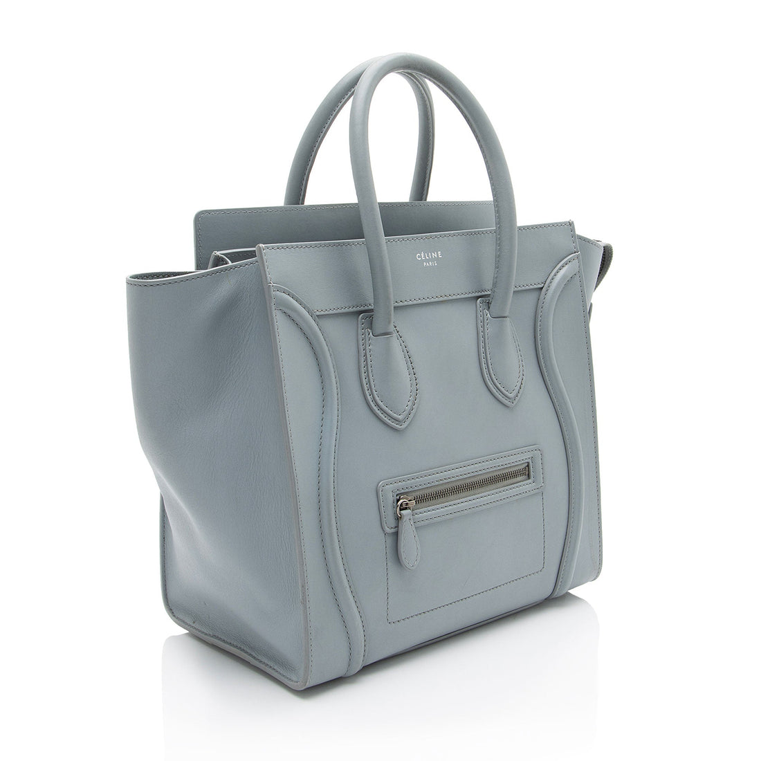 Celine Drummed Calfskin Mini Luggage Tote