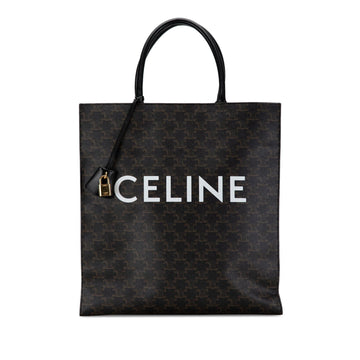 Celine Large Triomphe Coated Canvas Cabas Vertical Tote