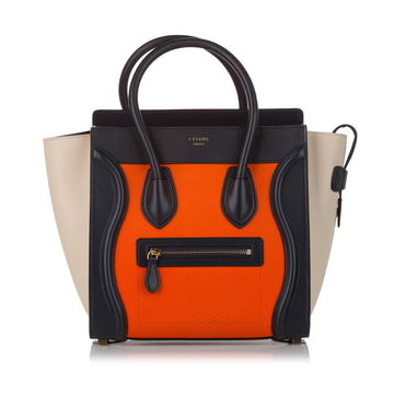 Celine Luggage Tote Tricolor Leather Handbag (SHG-31028)