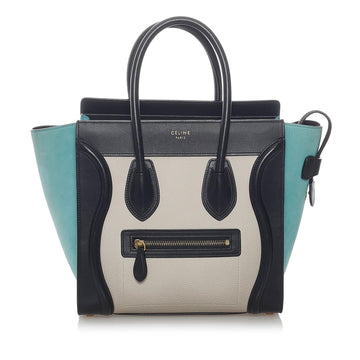 Celine Luggage Tote Tricolor Leather Handbag (SHG-31891)