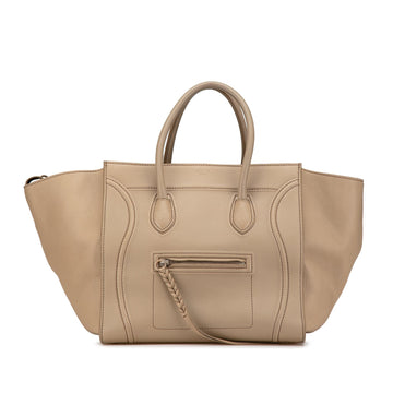 Celine Medium Luggage Leather Phantom Tote
