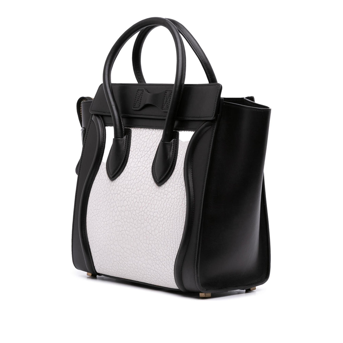 Celine Micro Bicolor Leather Luggage Tote