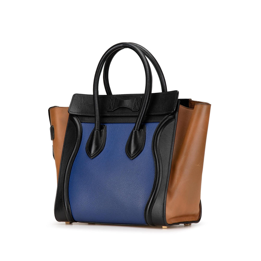 Celine Micro Tricolor Leather Luggage Tote