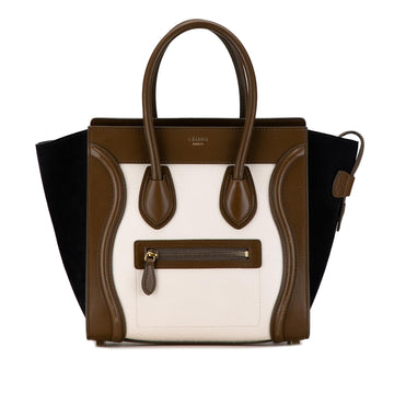 Celine Micro Tricolor Luggage Tote (SHG-WpyFnh)