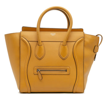 Celine Mini Drummed Calfskin Luggage Tote