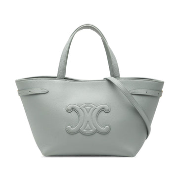 Celine Mini Grained Calfskin Cuir Triomphe Cabas Anais Tote