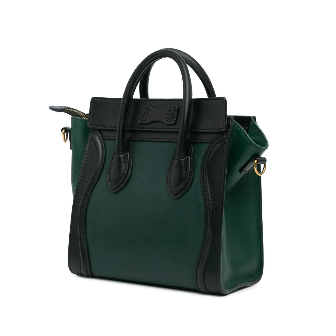 Celine Nano Bicolor Leather Luggage Tote