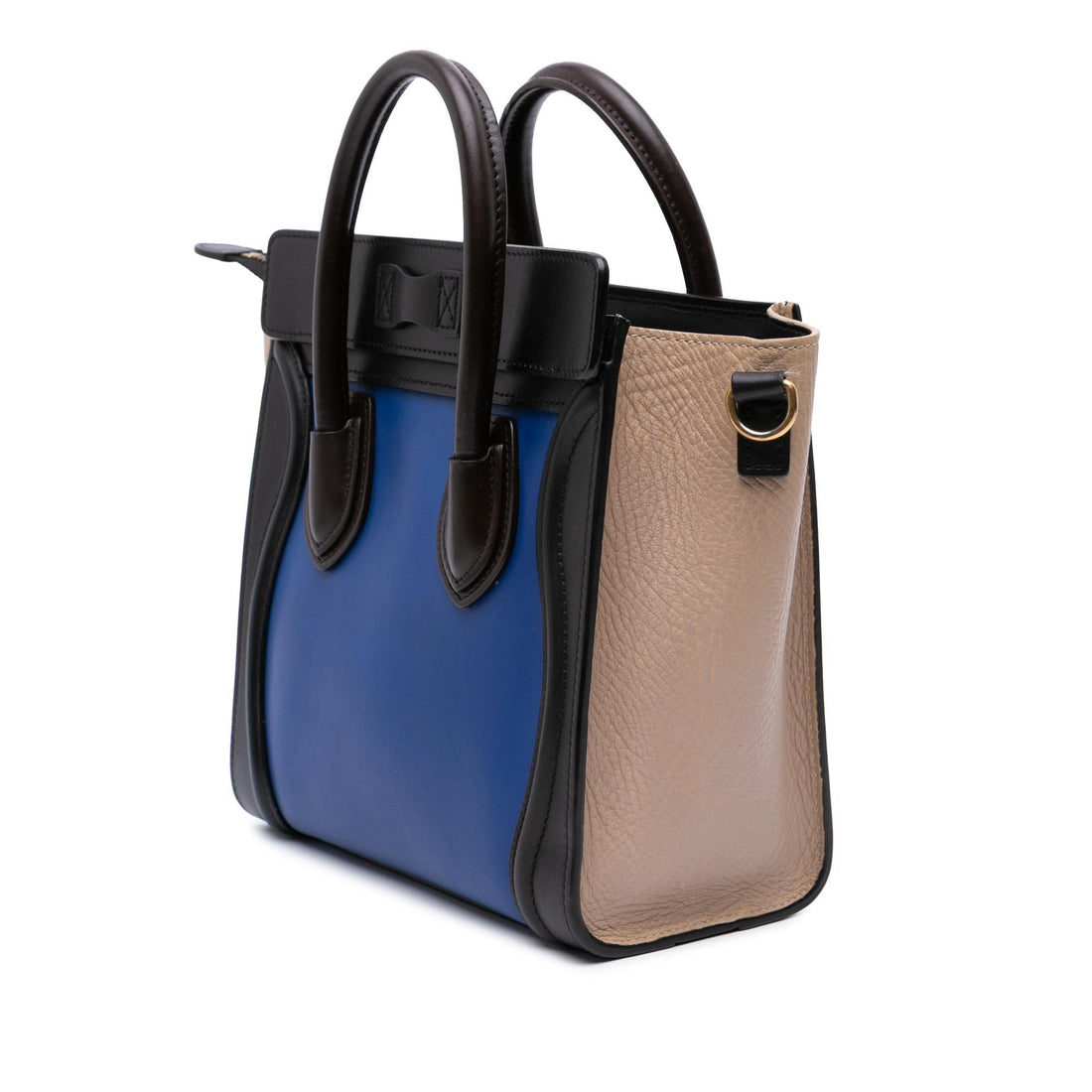 Celine Nano Tricolor Leather Luggage Tote