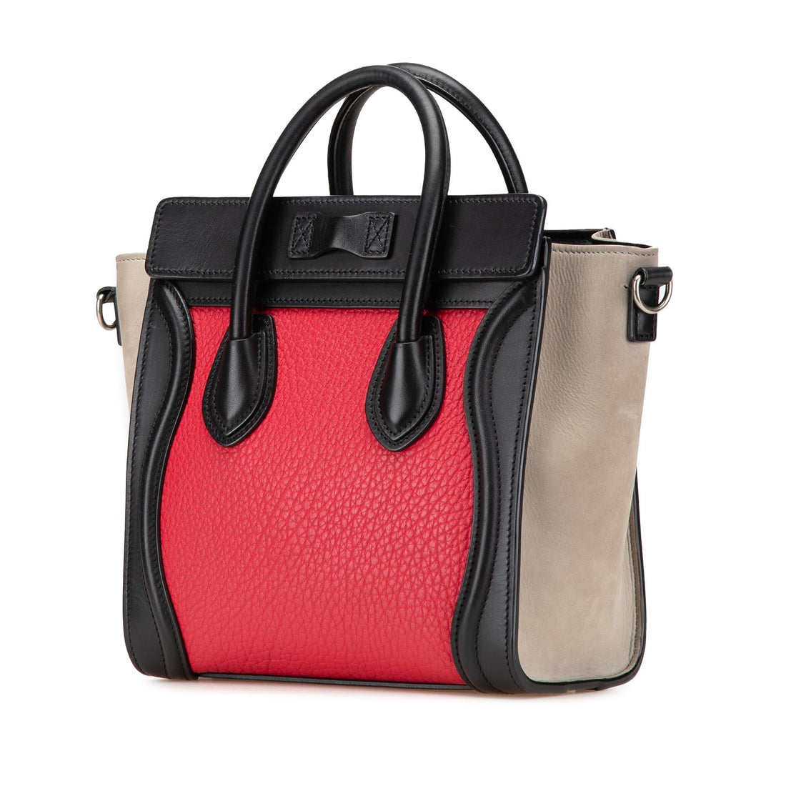 Celine Nano Tricolor Nubuck and Calfskin Luggage Tote