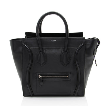 Celine Pebbled Leather Mini Luggage Tote
