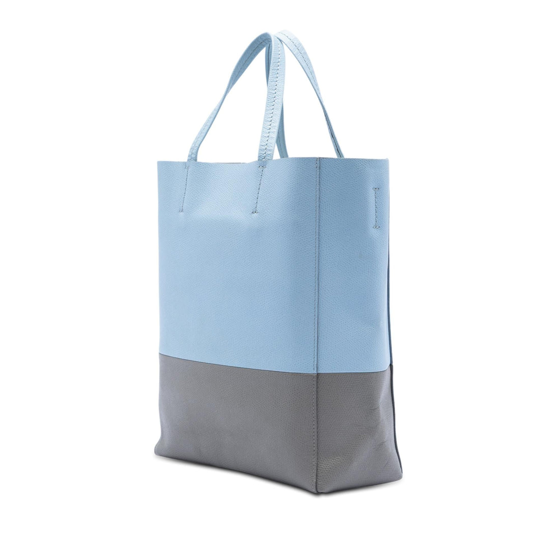 Celine Small Bicolor Grained Calfskin Vertical Cabas Tote