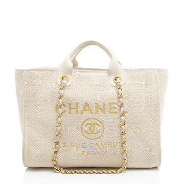 Chanel Boucle Lurex Deauville Medium Tote