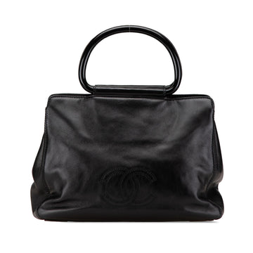 Chanel CC Lambskin Tortoise Handle Tote