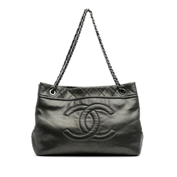 Chanel CC Metallic Caviar Soft Tote