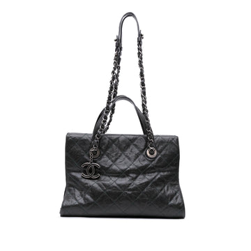 Chanel CC Quilted Crumpled Caviar Crave Tote