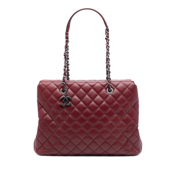 Chanel Large CC Quilted Caviar City Shopping Tote