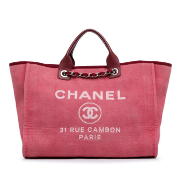 Chanel Large Canvas Deauville Tote (SHG-pTGQWm)