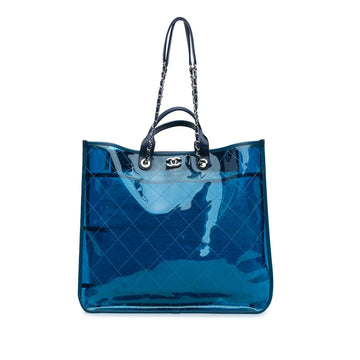 Chanel Large Quilted PVC Coco Splash Shopping Tote