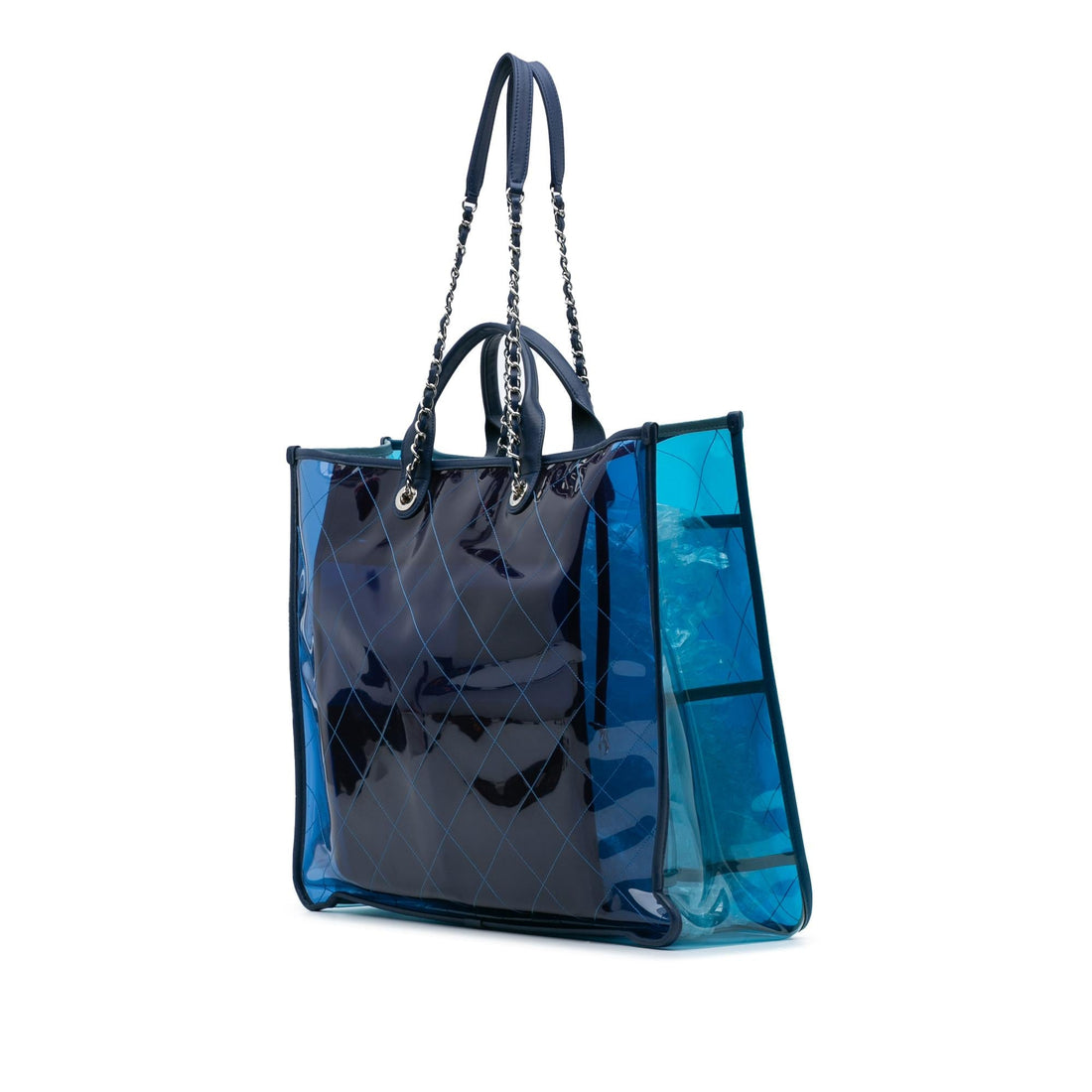 Chanel Large Quilted PVC Coco Splash Shopping Tote