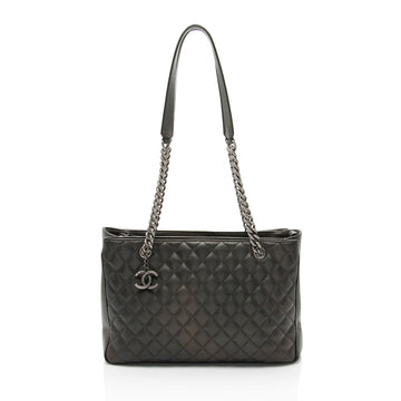Chanel Metallic Caviar Leather Rock In Rome Medium Tote