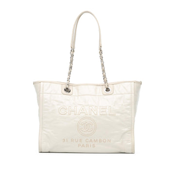 Chanel Small Glazed Calfskin Deauville Tote