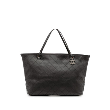 Chanel XL Quilted Caviar Shopping Fever Tote