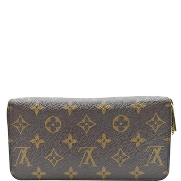 LOUIS VUITTON Monogram Canvas Zippy Long Wallet Brown