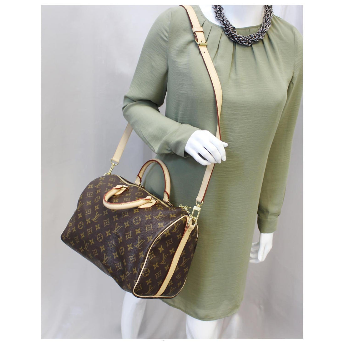 LOUIS VUITTON Speedy 30 Bandouliere Monogram Canvas Shoulder Bag