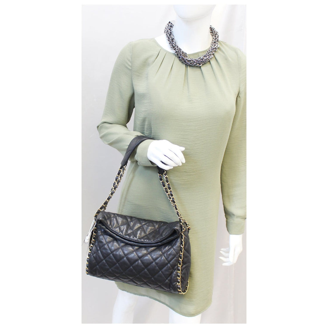 CHANEL Hobo Quilted Ultimate Soft Chain Around Tote Bag