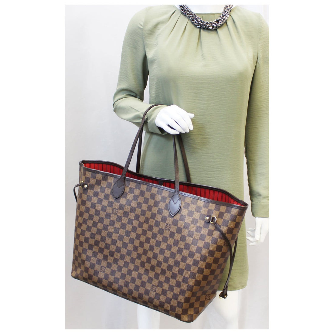 LOUIS VUITTON Neverfull GM Damier Ebene Tote Shoulder Bag